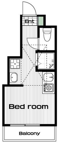 東小金井駅の賃貸 64,000円 間取り図