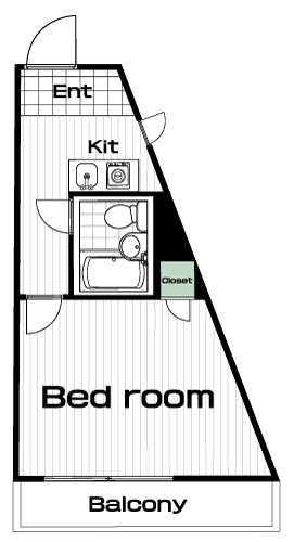 三軒茶屋駅の賃貸 60,000円 間取り図