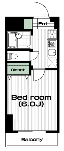 西八王子駅の賃貸 55,000円 間取り図