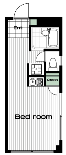 溝の口駅の賃貸 55,000円 間取り図