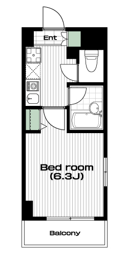 鶴瀬駅の賃貸 65,000円 間取り図