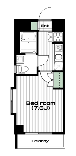 西巣鴨駅の賃貸 84,600円 間取り図
