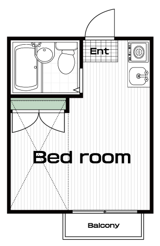 小平駅の賃貸 38,000円 間取り図