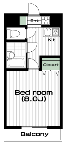 日吉駅の賃貸 70,000円 間取り図
