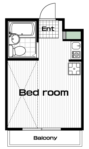 国分寺駅の賃貸 39,000円 間取り図