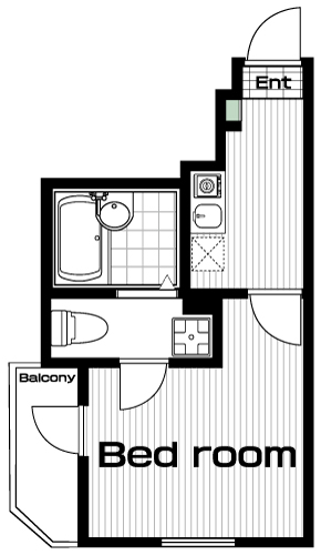 中野駅の賃貸 66,000円 間取り図