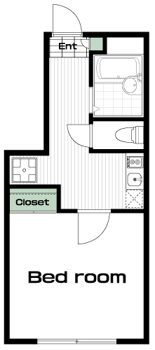 調布駅の賃貸 61,000円 間取り図