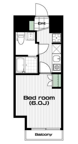 上野駅の賃貸 73,500円 間取り図
