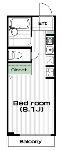 京急蒲田駅の賃貸 72,000円 間取り図