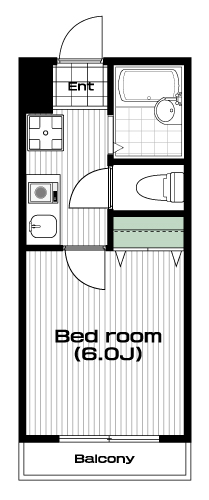 金町駅の賃貸 52,000円 間取り図