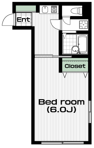 高田馬場駅の賃貸 73,000円 間取り図