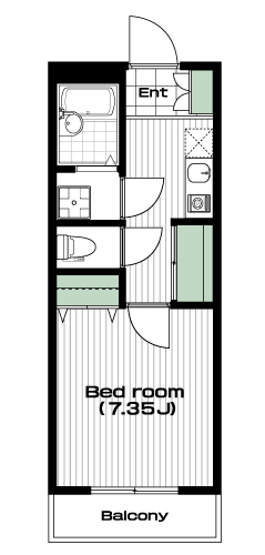 坂戸駅の賃貸 47,000円 間取り図