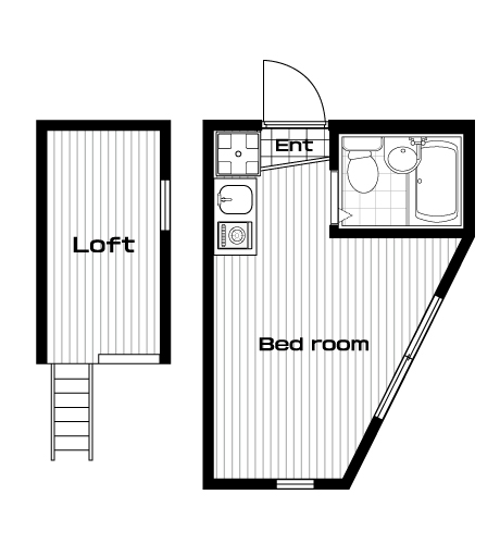 小竹向原駅の賃貸 55,000円 間取り図