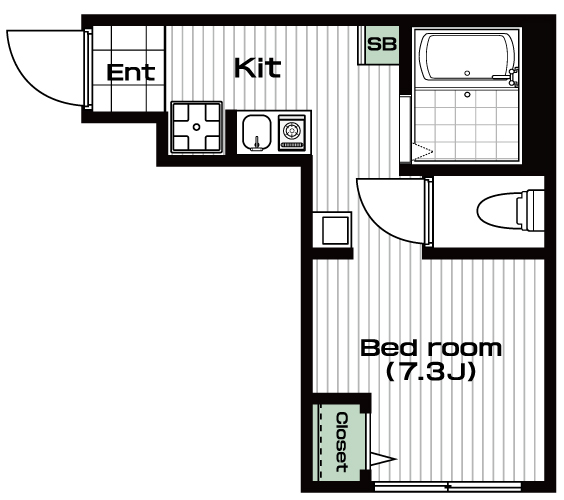 蒲田駅の賃貸 69,000円 間取り図