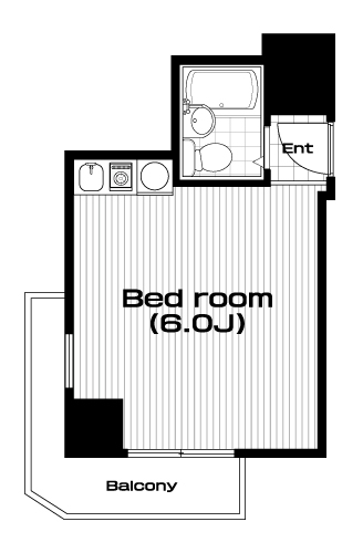 所沢駅の賃貸 40,000円 間取り図