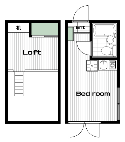 北池袋駅の賃貸 59,000円 間取り図