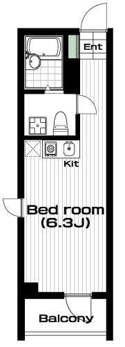 戸越銀座駅の賃貸 70,000円 間取り図