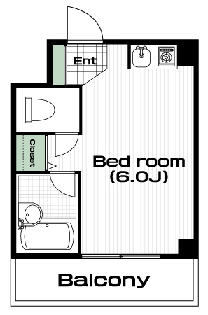 三ツ沢上町駅の賃貸 49,000円 間取り図