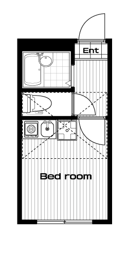 板橋本町駅の賃貸 70,000円 間取り図
