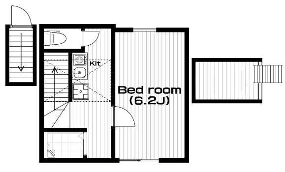 千歳船橋駅の賃貸 73,000円 間取り図