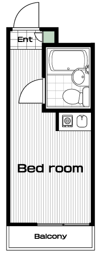 八幡山駅の賃貸 45,000円 間取り図