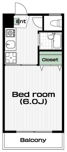 聖蹟桜ヶ丘駅の賃貸 41,000円 間取り図