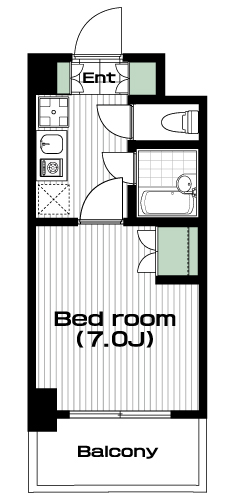 府中駅の賃貸 66,000円 間取り図