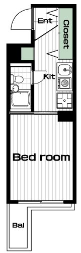 等々力駅の賃貸 62,000円 間取り図