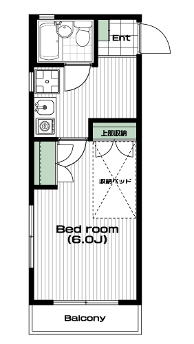 志木駅の賃貸 47,000円 間取り図