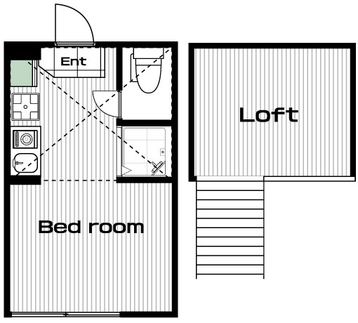 千歳船橋駅の賃貸 69,000円 間取り図