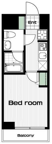 八王子駅の賃貸 70,000円 間取り図