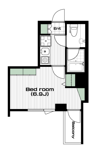 要町駅の賃貸 77,000円 間取り図