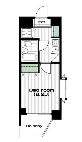 江古田駅の賃貸 73,000円 間取り図