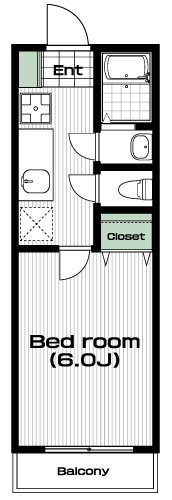 千歳烏山駅の賃貸 56,000円 間取り図