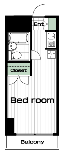 町田駅の賃貸 43,000円 間取り図