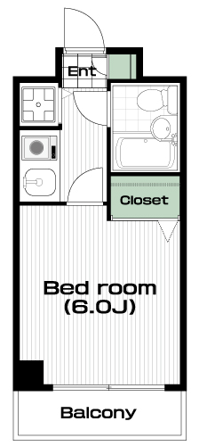武蔵関駅の賃貸 43,000円 間取り図