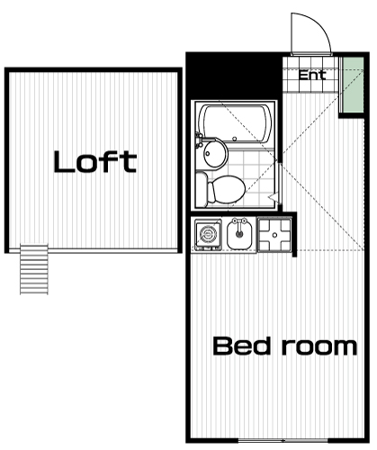 等々力駅の賃貸 53,000円 間取り図