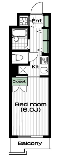 長原駅の賃貸 70,000円 間取り図