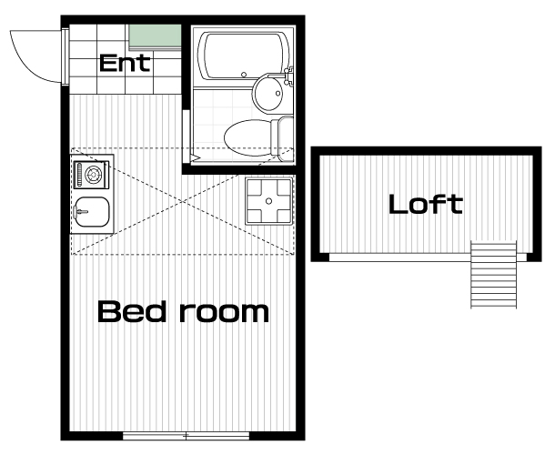 白楽駅の賃貸 39,000円 間取り図