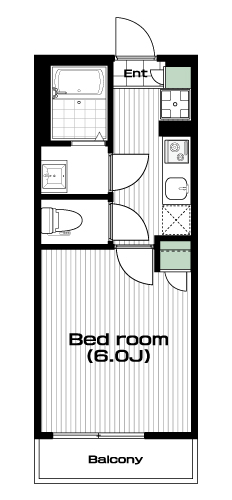 新河岸駅の賃貸 58,000円 間取り図