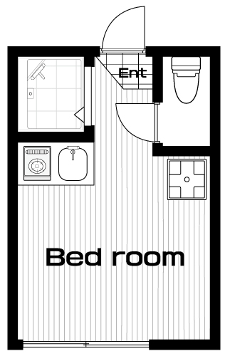明大前駅の賃貸 57,000円 間取り図