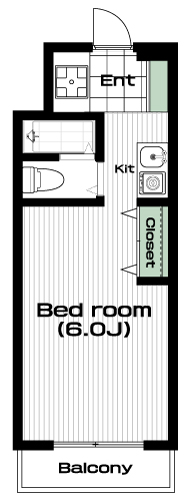 日吉駅の賃貸 59,000円 間取り図
