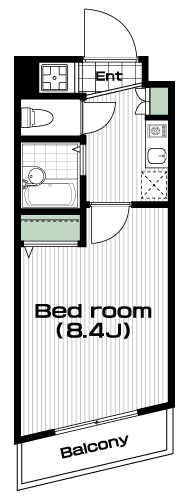 高田馬場駅の賃貸 79,000円 間取り図