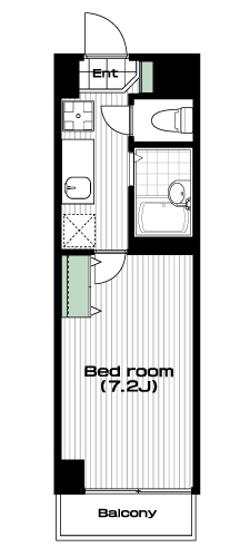 市川駅の賃貸 58,500円 間取り図