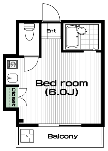 大崎駅の賃貸 70,000円 間取り図