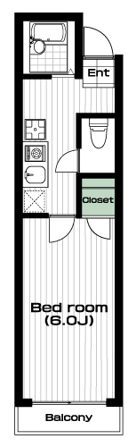 生田駅の賃貸 49,000円 間取り図