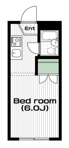 護国寺駅の賃貸 56,000円 間取り図