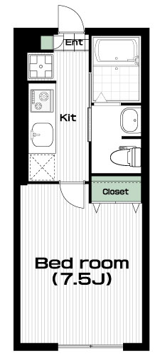 日吉駅の賃貸 77,000円 間取り図