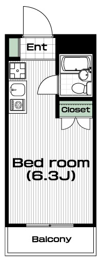 調布駅の賃貸 53,000円 間取り図