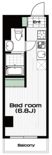 新宿駅の賃貸 85,000円 間取り図